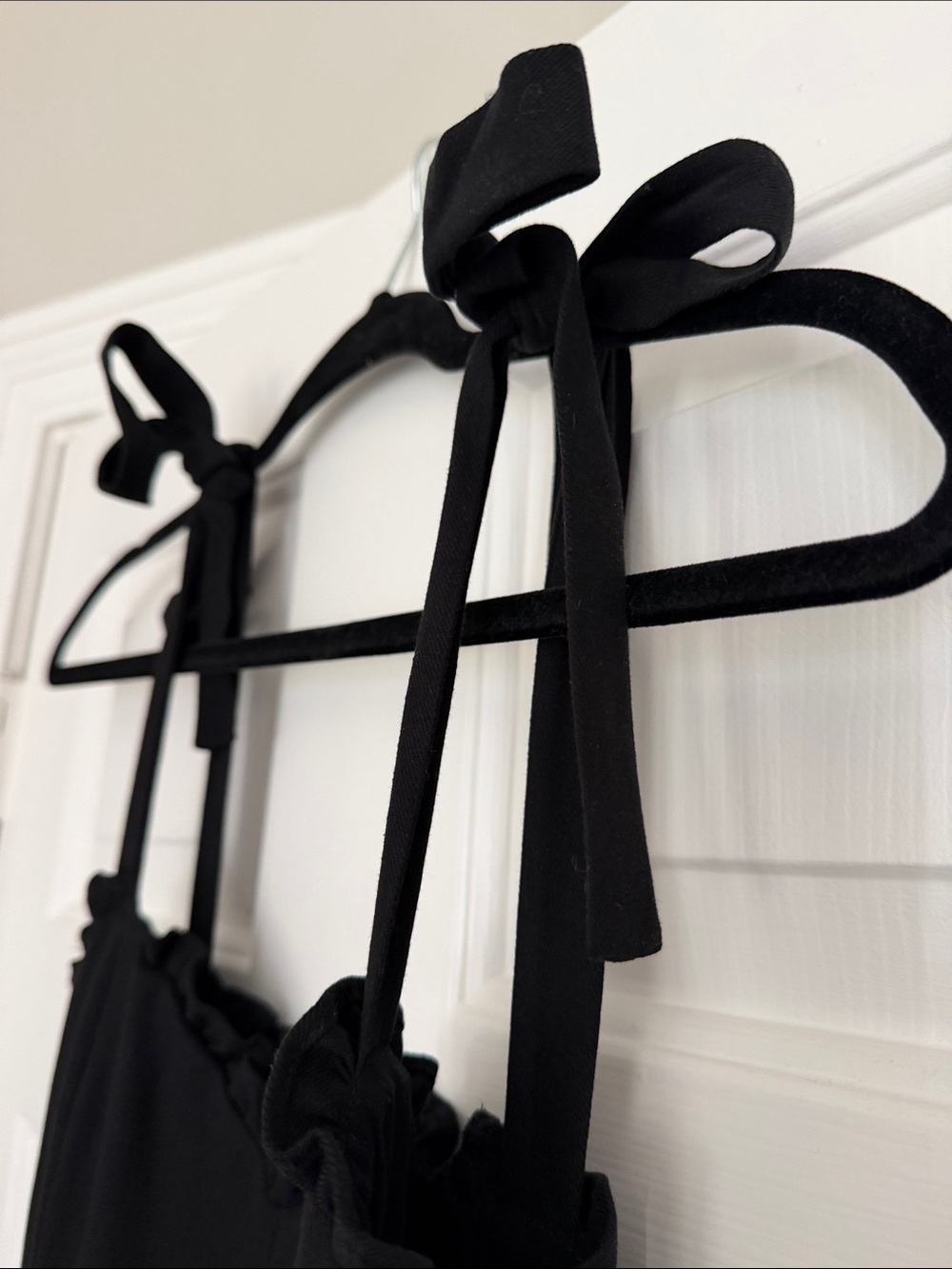 Reiss Black Tie-Shoulder Midi Dress - Picture 11 of 16